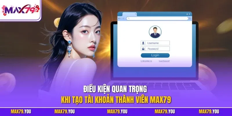 Điều kiện quan trọng khi tạo tài khoản thành viên MAX79